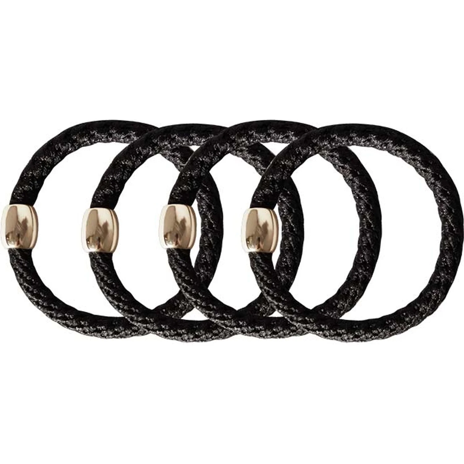 By Bangerhead Braided Hair Tie Black 4 pcs