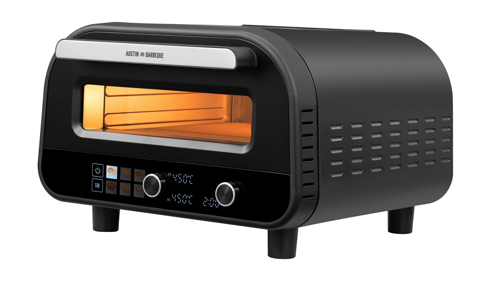 Austin and Barbeque AABQ - Electric Digital Pizza Oven - Black