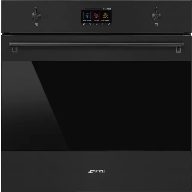 Smeg Classic Inbyggnadsugn med mikro SO6303APN (svart)
