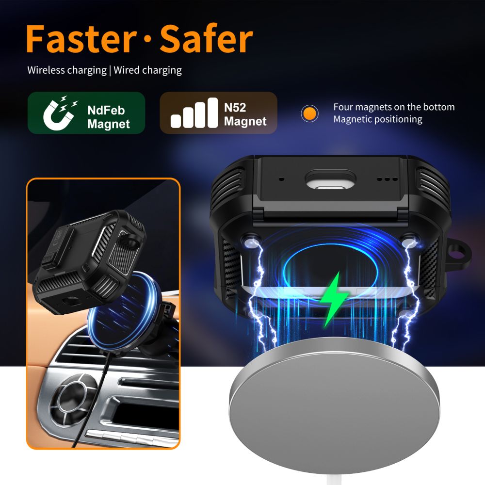 Tech-Protect Carbonox MagSafe-fodral för AirPods Pro - svart, bild 3