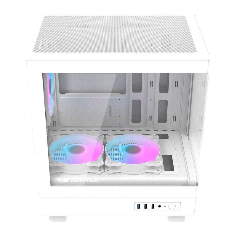 Darkflash DB330M Computer Case + 3 Fans - Chassi - Vit, bild 3