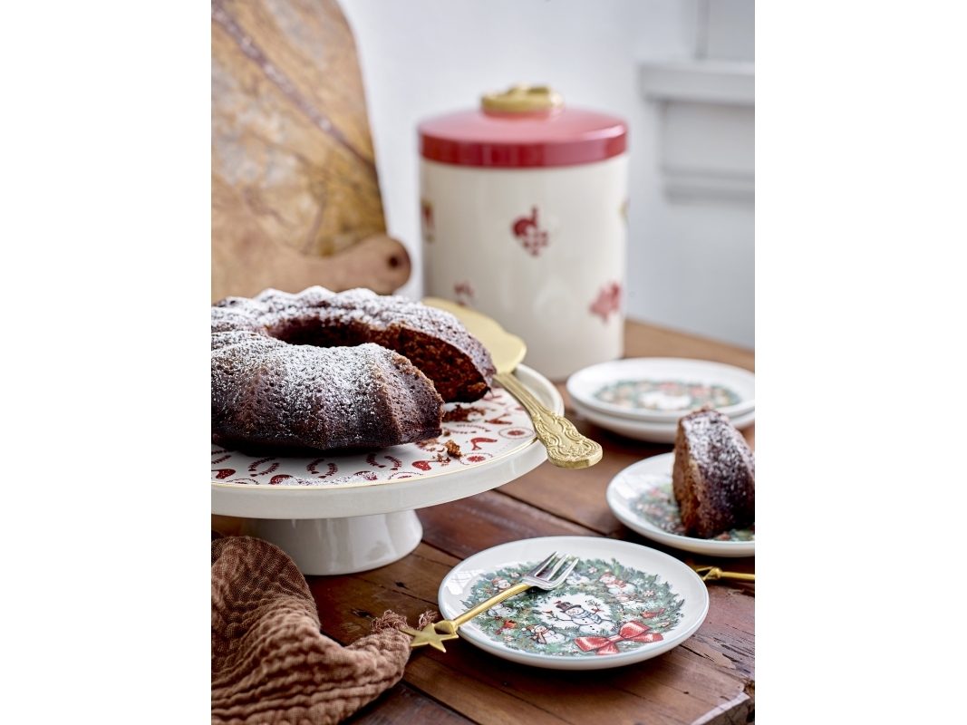 BLOOMINGVILLE Yule burk med lock, natur, stengods