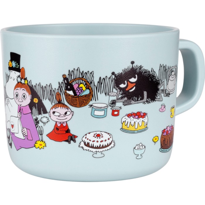 Rätt Start mugg med handtag, Mumin Picknick ljusblå