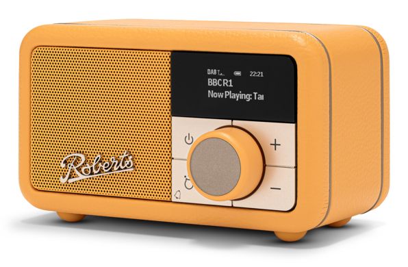 Roberts Radio Revival Petite 2 bärbar DAB+-radio USB Type-C, solgul