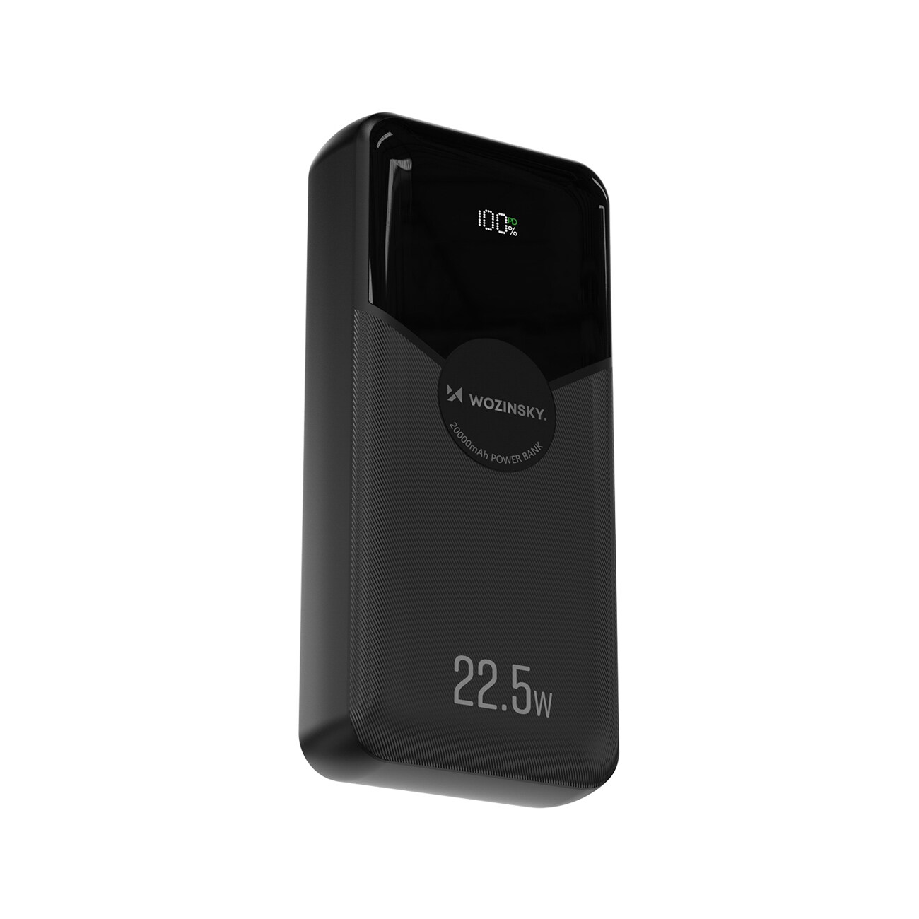 Wozinsky WFC-15B 20 000 mAh 22,5 W PD20W powerbank med inbyggda Lightning- och USB-C-kablar – svart, bild 2