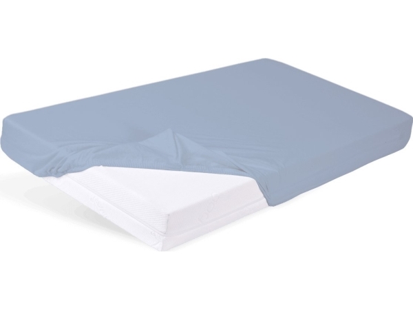 BabyMatex bambulakan med resår till spjälsäng 160x80 blå