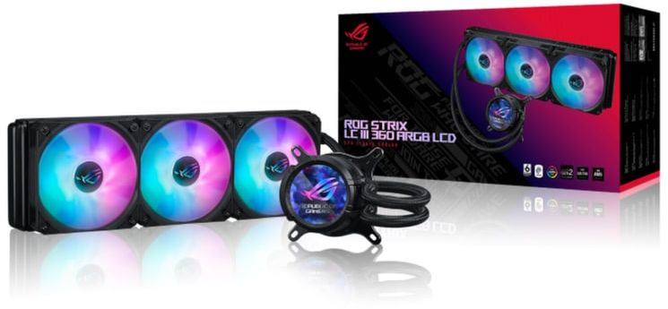 Asus ROG STRIX LC III 360 ARGB LCD CPU vattenkylare (svart), bild 4