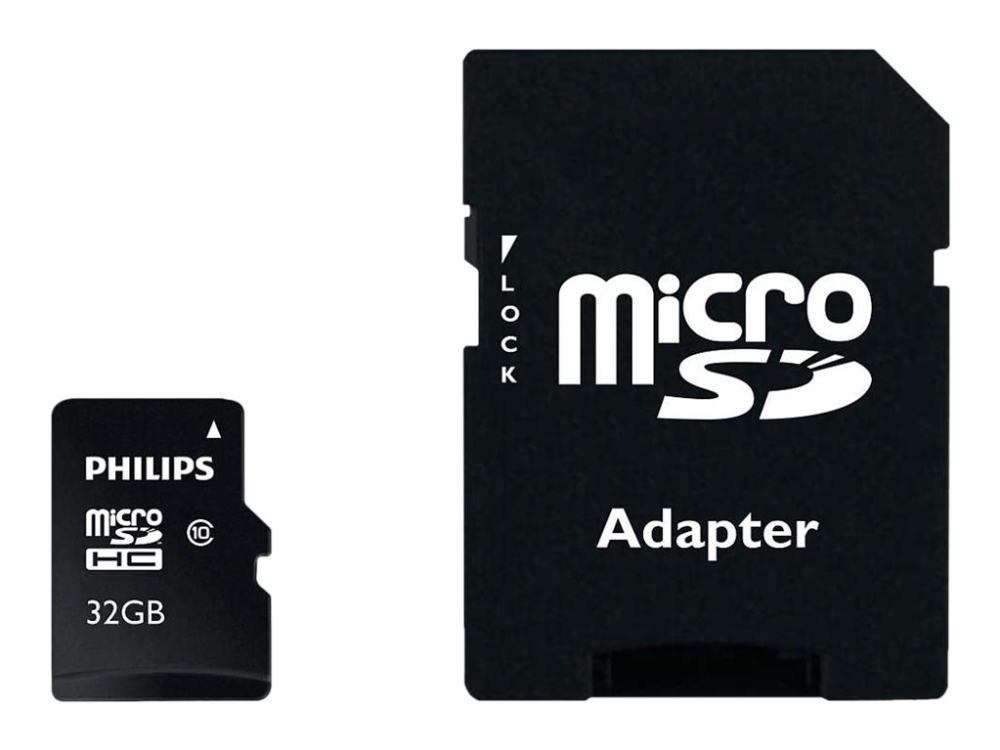 Philips FM32MP45B – Flash-minneskort (adapter, microSDHC till SD ingår) – 32 GB – Class 10 – microSDHC
