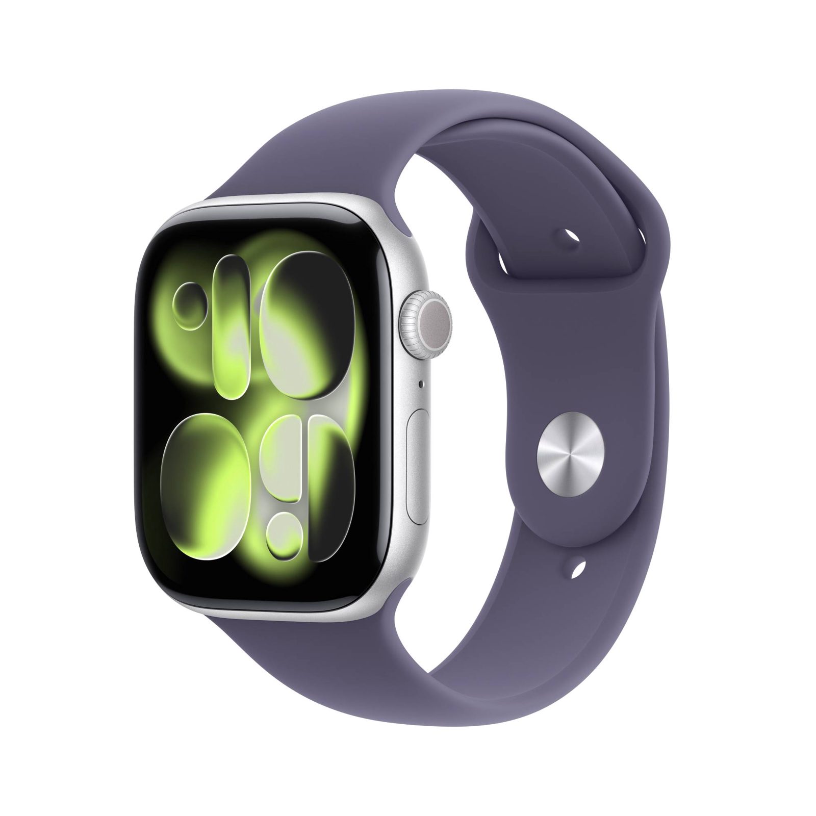 Apple Watch Series 11 GPS + Cell 46 mm silver aluminum, purpurdimma sportband - M/L, bild 3