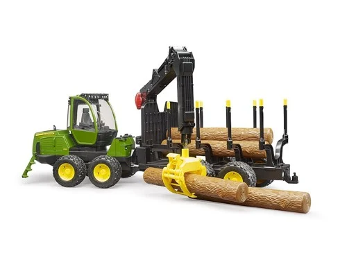 Bruder John Deere 1210E Skotare med 4 timmerstockar och greppare, bild 2