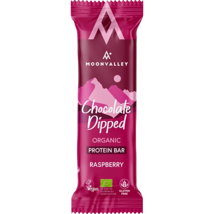 Moonvalley Vegan Protein Bar Chocolate-Dipped Raspberry 50 g