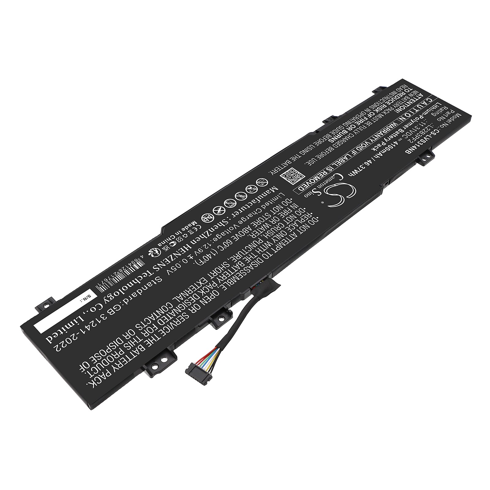 Batteri till Notebook, Bärbar dator för Lenovo IdeaPad Slim 3 14ABR8 82XL000JHH m.fl., bild 2