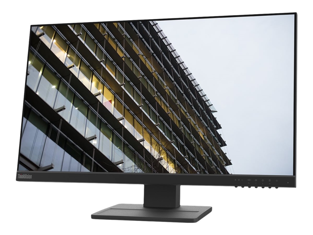 Lenovo ThinkVision E24-28 - LED-skärm - 24 (23.8 visbar) - 1920 x 1080 Full HD (1080p) @ 60 Hz - IPS - 250 cd/m² - 1000:1 - 4 ms - HDMI, VGA, DisplayPort - högtalare - korpsvart - för ThinkCentre neo 70t 11YU ThinkPad P15 Gen 2 20YQ