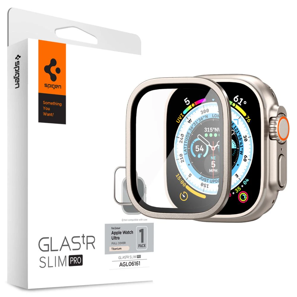 Spigen Glas.tR Slim Pro härdat glas för Apple Watch Ultra (49mm) - Beige