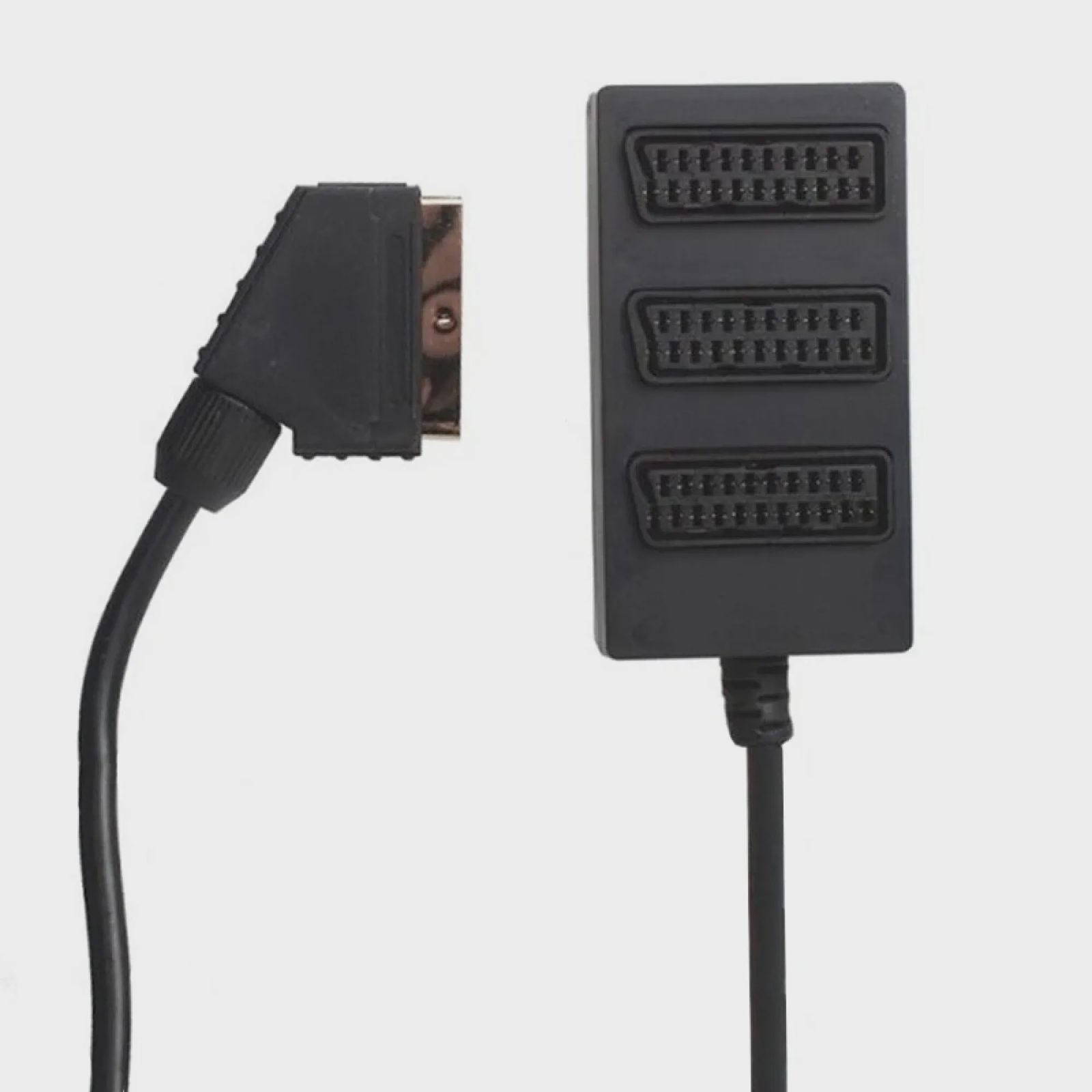 Sinox 3-vägs scartsplitter. 0.5m. Svart, SCART, Svart, 0,5 m, 1 styck