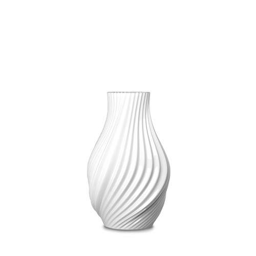 Lyngby Porcelæn - Twist Vas - White - 18 cm