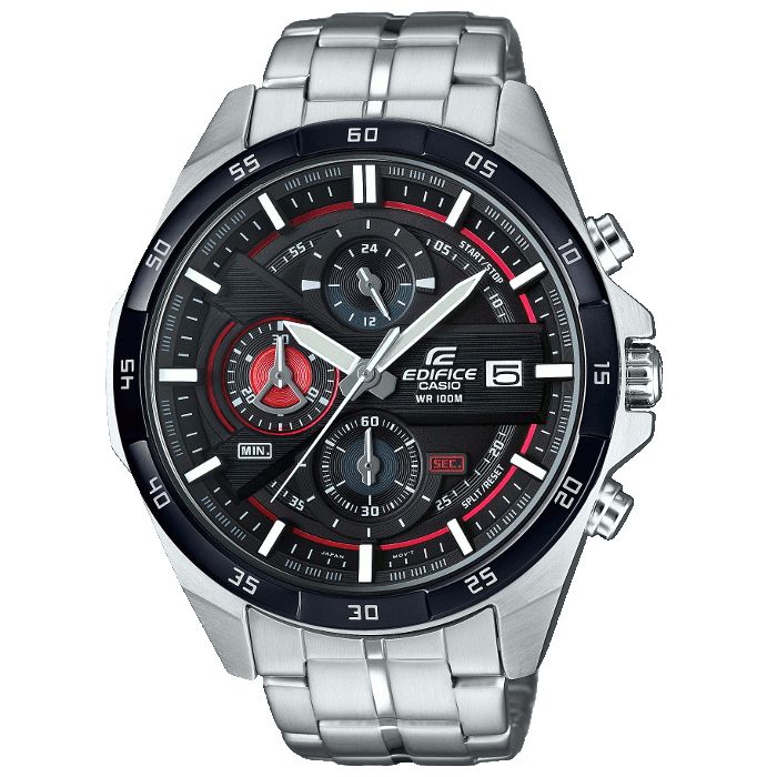 Casio EFR-556DB-1AVUEF kronografklocka, vattentålig, silver/vit