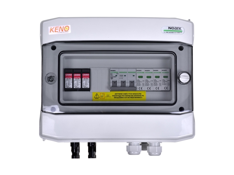 Keno kopplingsbox med överspänningsskydd DC+AC 1000V typ 2, 1x PV-sträng, 1x MPPT (SH-75 DC/AC)
