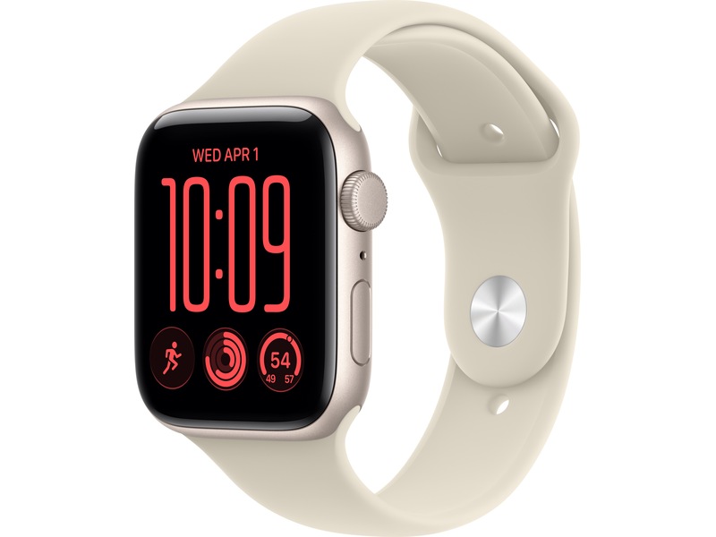 Apple Watch SE 3 GPS 44 mm stjärnglans aluminium, sand Sportband - S/M, bild 4