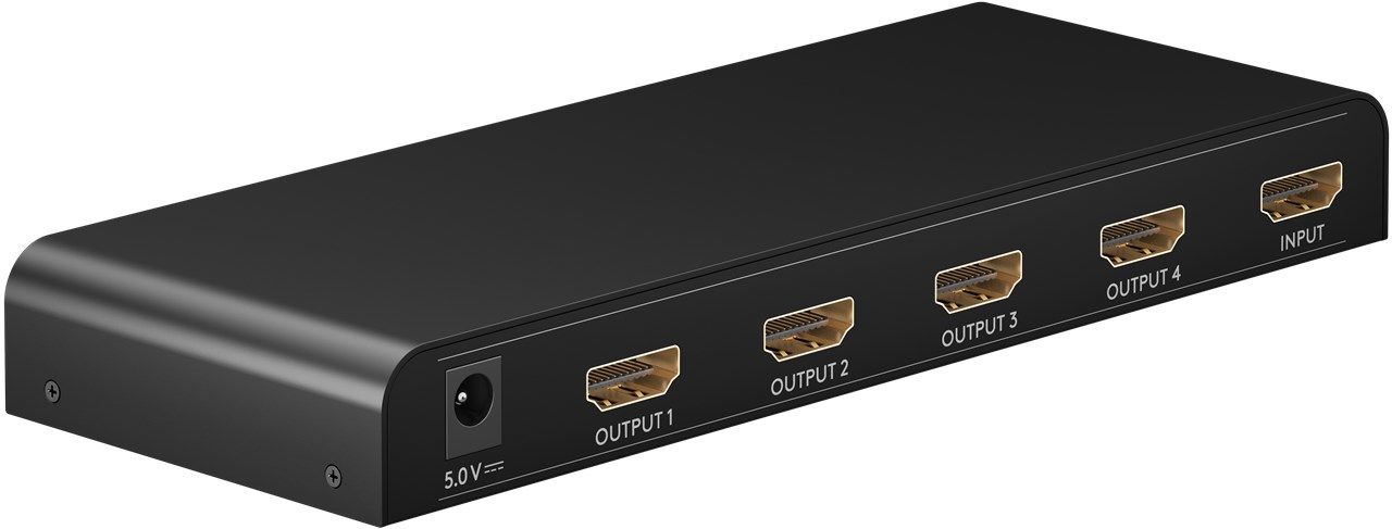 Goobay 1 till 4 HDMI-splitter- Svart, bild 4
