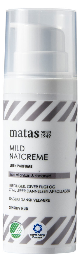 Matas Striber Mild Night Creme For Senstive Skin Fragrance Free 50 ml