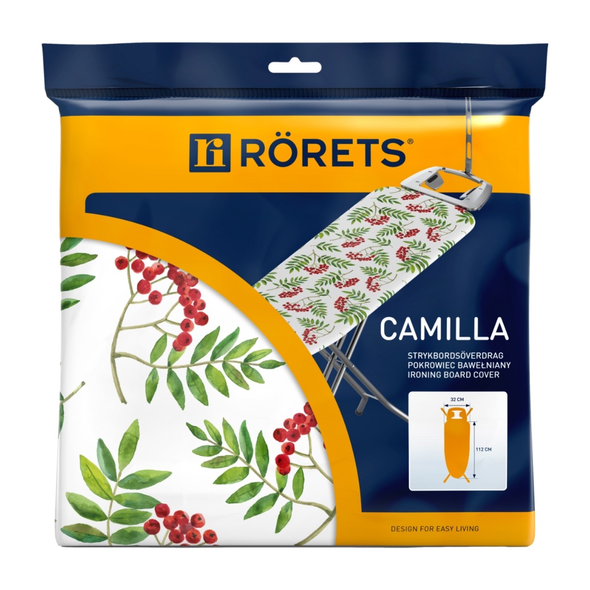 Rörets Camilla strykbrädsöverdrag, flera mönster/färger