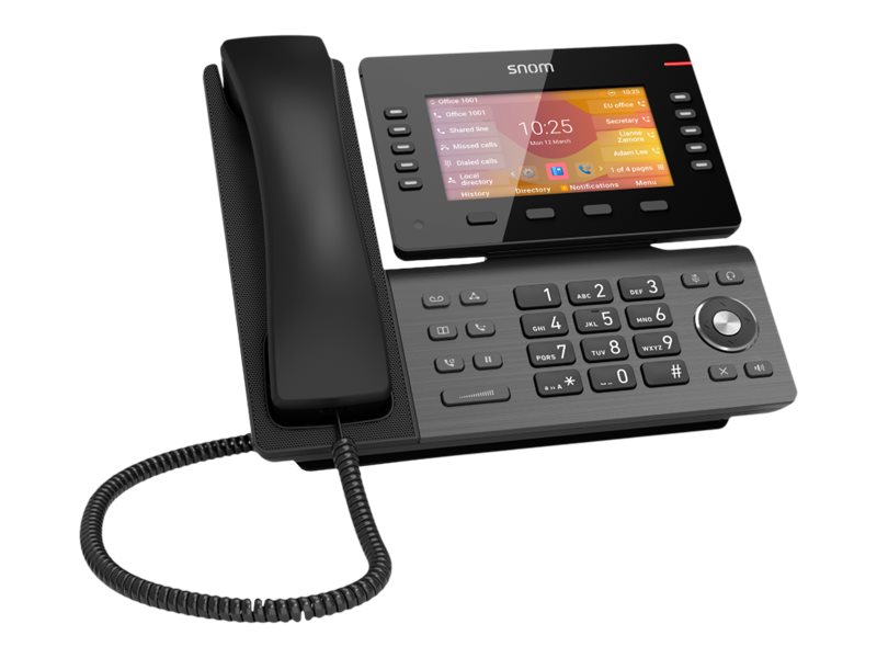 snom D865 - VoIP-telefon - med Bluetooth interface med nummerpresentation - 5-vägs samtalsförmåg - SIP, SDP, RTP, RTCP, RTCP-XR, ICE, SIPS, SRTCP, SRTP - gun metal black