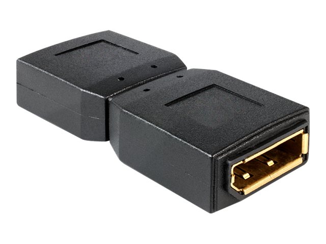 Delock Adapter Displayport female > Displayport female Gender Changer - DisplayPort-könsbytare - DisplayPort (hona) till DisplayPort (hona) - svart