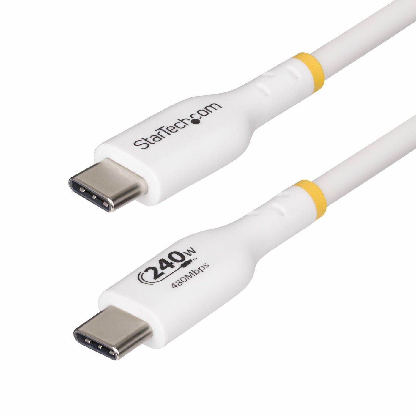 USB-C laddningskabel StarTech Charging Cable, USB 2.0, 240W, 4 meter - Vit, bild 3