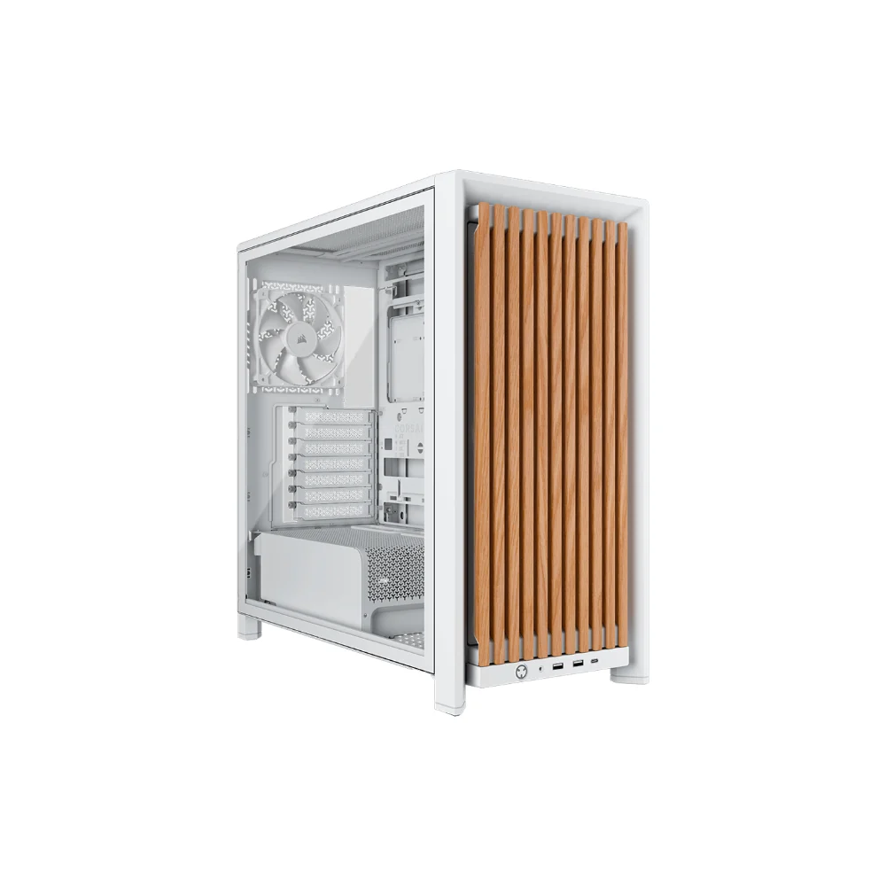 Corsair FRAME 4000D Wood RS PC-chassi (vitt)