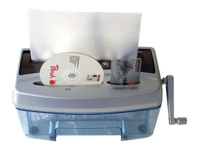 Makulator Peach PS300-21, Cross shredding, 21 cm, 4 L, Home office/Personal, P-4, Sort, Blå, Grå