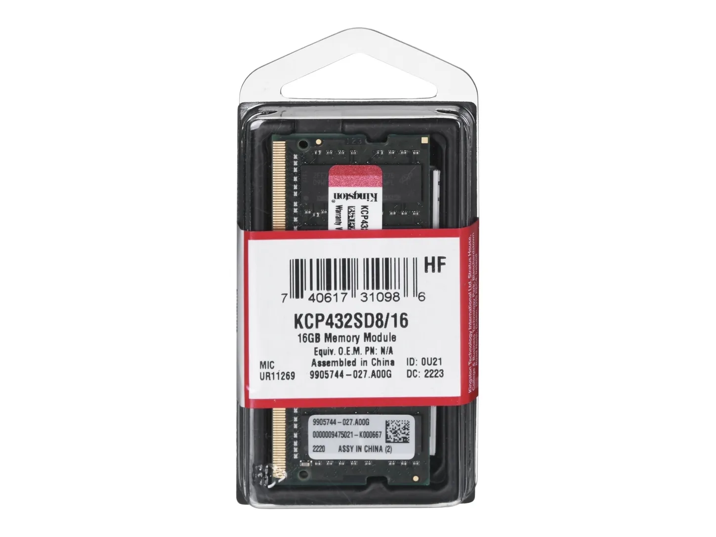 Kingston KCP432SD8/16 16GB DDR4 3200MHz
