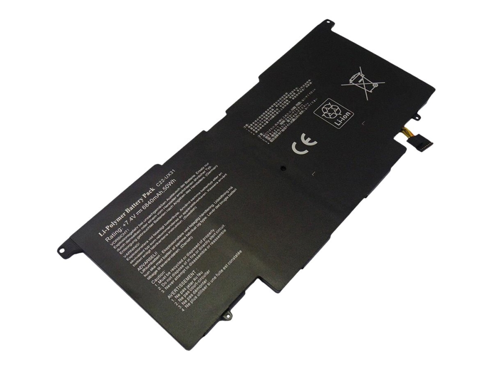 CoreParts - Batteri för bärbar dator - 6840 mAh - svart - för ASUS ZENBOOK UX31 UX31E