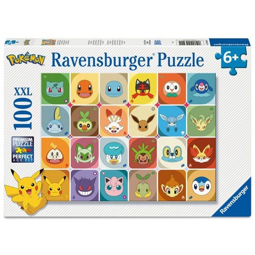 Ravensburger Pussel: Pokémon Faces 100 XXL Bitar