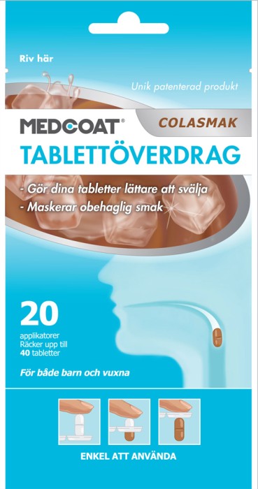 Medcoat, tablettöverdrag, colasmak, 20 styck