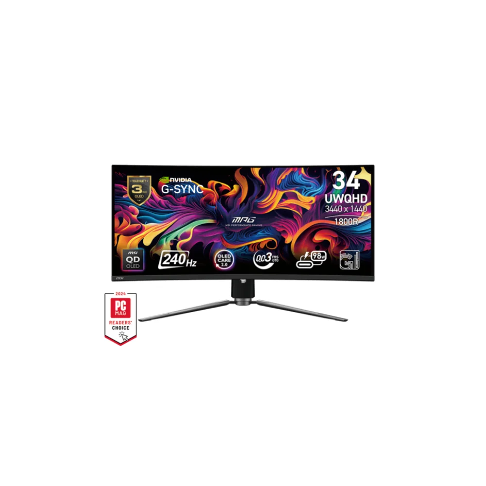 MSI MPG 341CQPX 34" QHD/QDOLED/240Hz/0,03ms bildskärm gaming