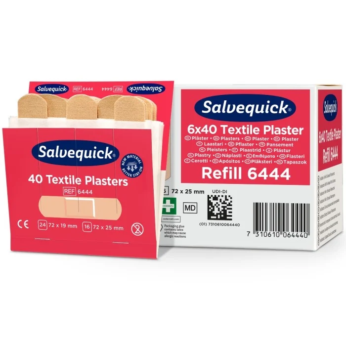 Salvequick Textil plåster refill, 6 x 40 st