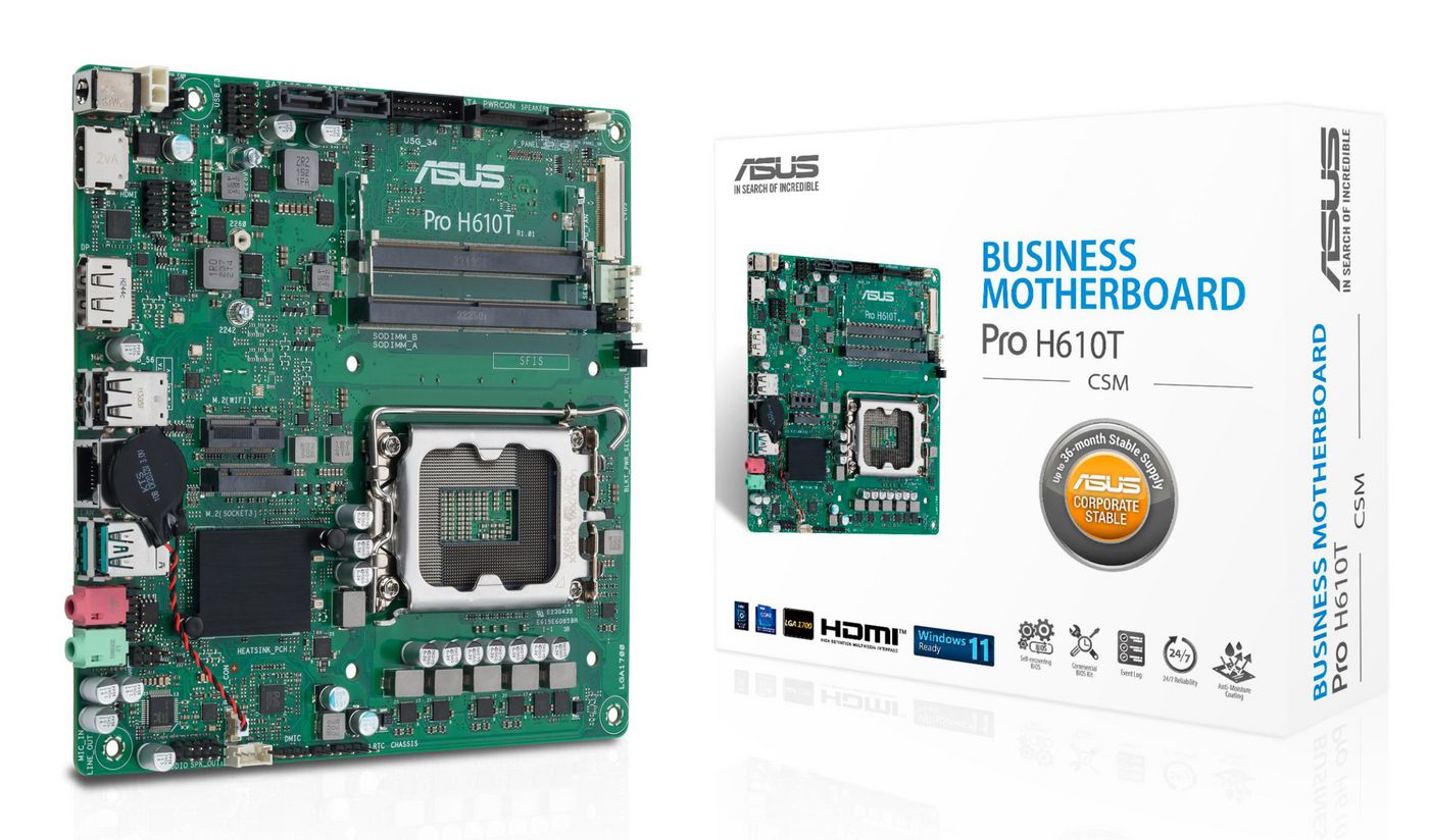 ASUS Pro H610T-CSM Mini-ITX LGA1700, bild 3
