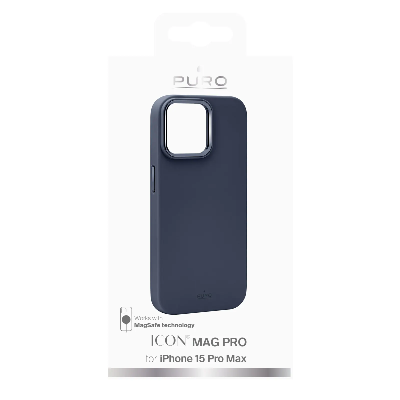 PURO PUIPC15P67ICONMPDKBL, Mobilskal, Apple, iPhone 15 Pro Max, 17 cm (6.7), Blå, bild 2