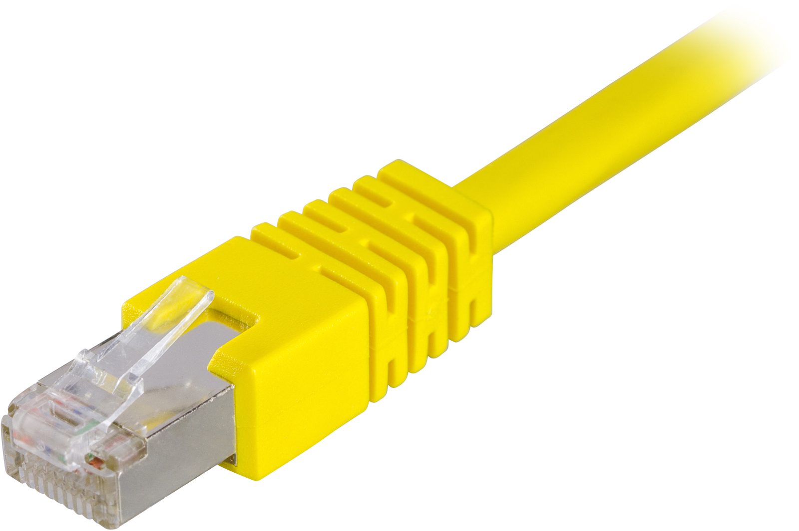 Nätverkskabel skärmad F/UTP Cat.6, RJ45, LSZH, 0,3 meter - Gul, bild 3