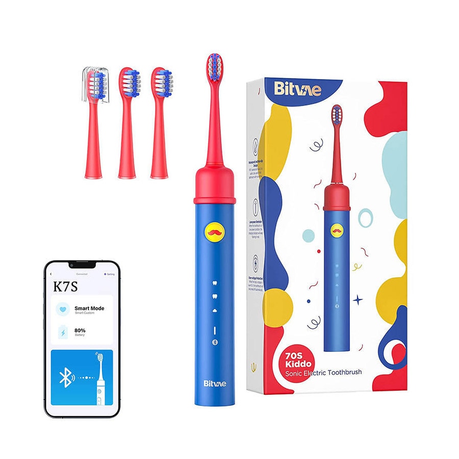 Bitvae eltandborste Sonic toothbrush for kids with app and tip set BVK7S (blue)
