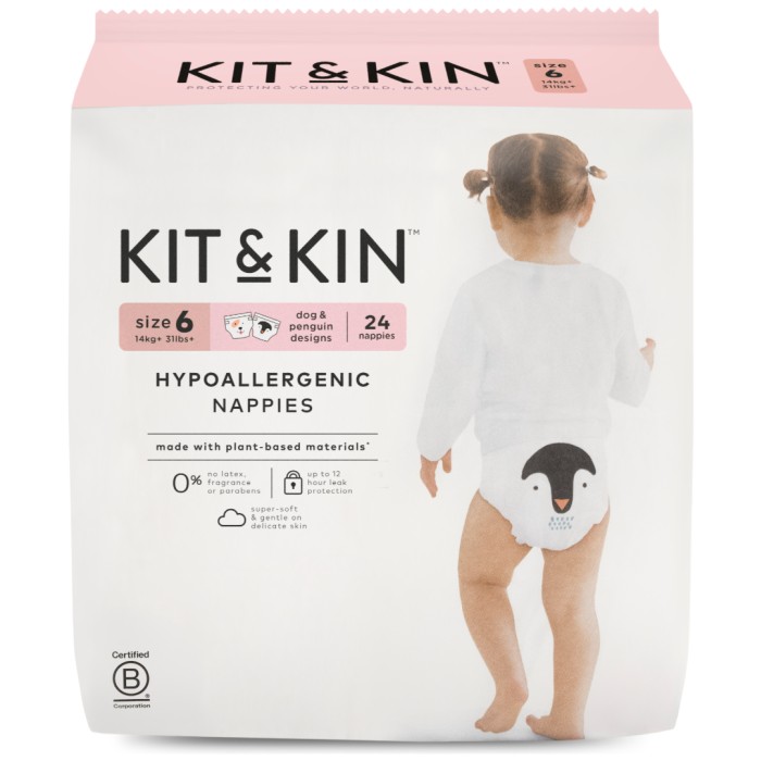 Kit & Kin Hypoallergena Blöjor Storlek 6 (14+kg) 24 st