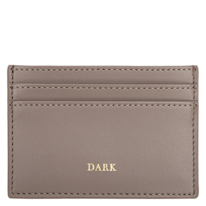 DARK Leather Card Holder Nappa Taupe