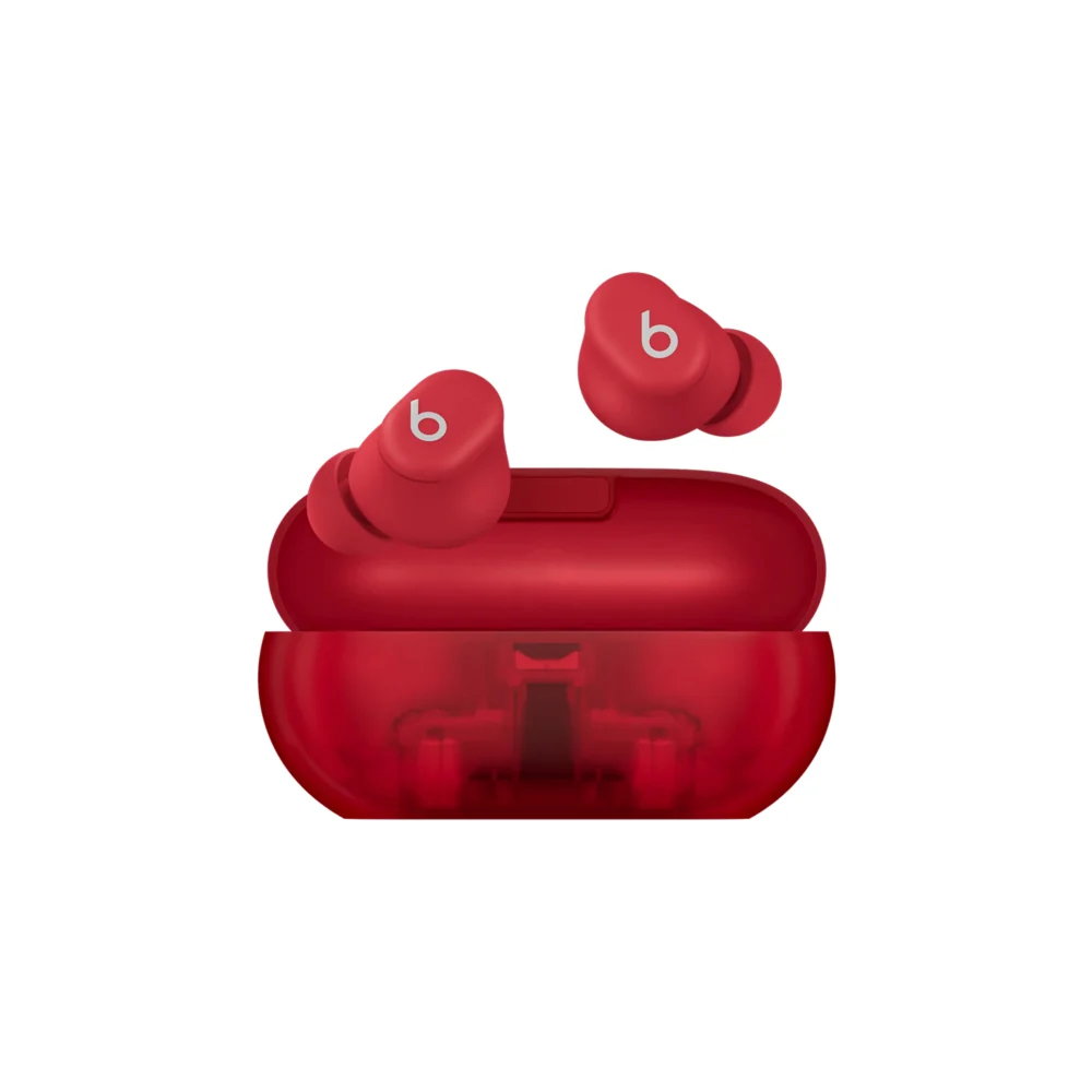 Beats Solo Buds True Wireless öronsnäckor, genomskinligt röd