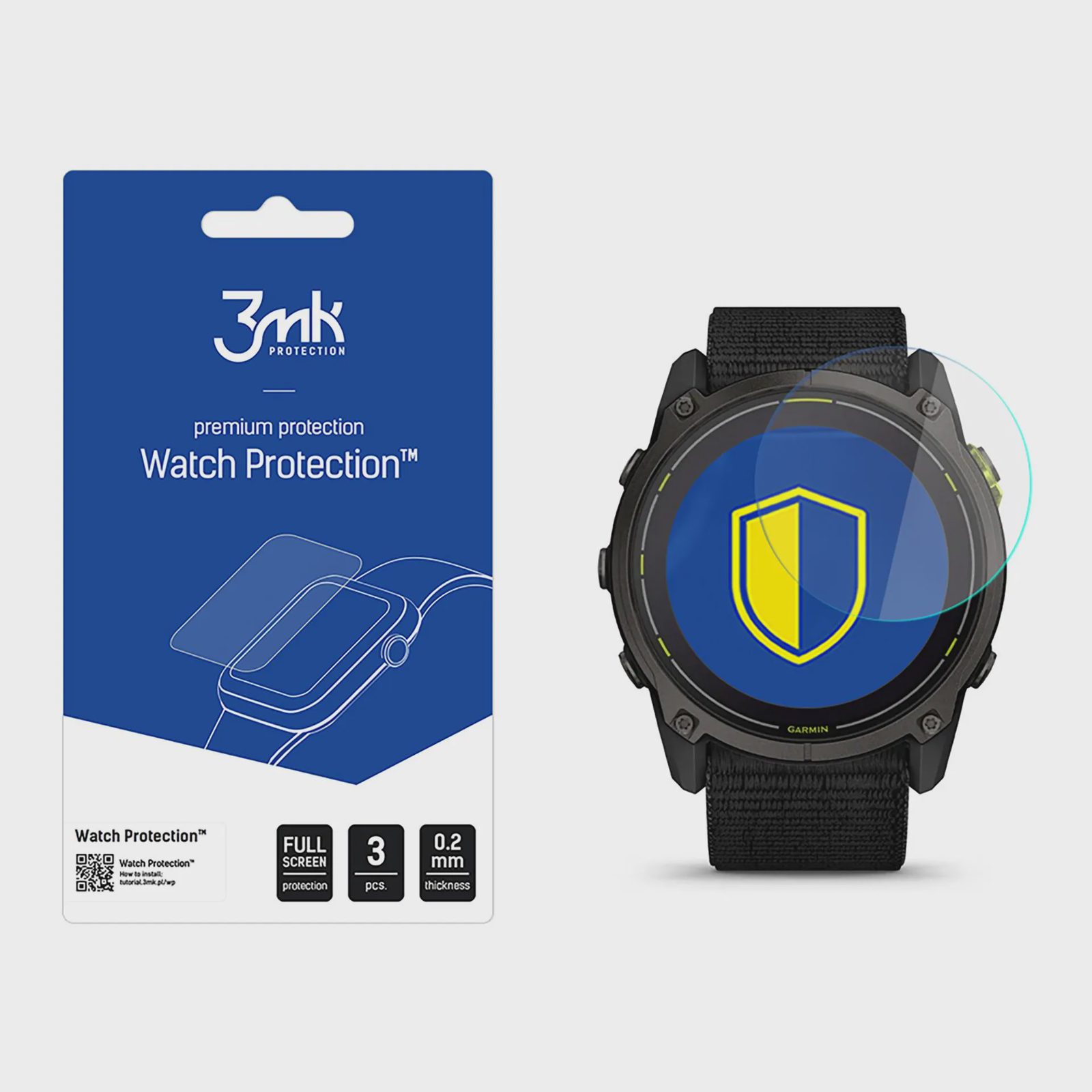 Hybrid Glass 3mk skärmskydd FlexibleGlass för Garmin Enduro 3