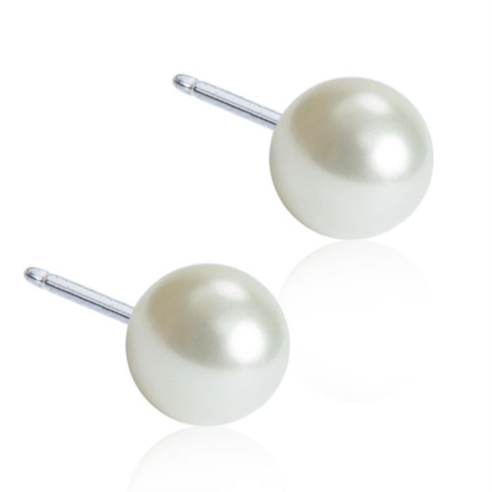 Blomdahl White Pearl Vit 5 mm