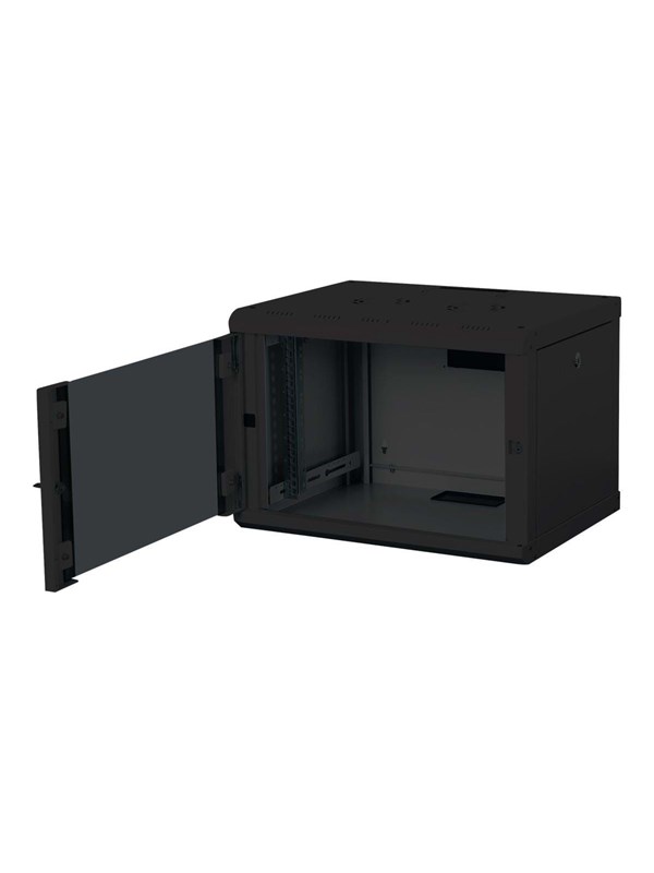 Digitus DN-19 07-U-SW, Väggmonterad rack, 7U, 100 kg, Knapplås, Svart