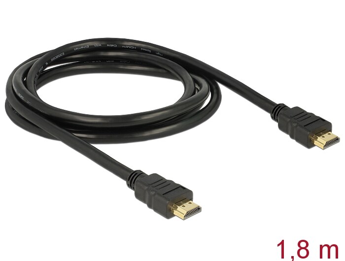 Delock HDMI-kabel med hög hastighet och Ethernet 4K @ 30Hz, 2m, bild 2