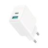 Väggladdare SiGN Quick Charger 20W PD 3.0, 1xUSB-C, 1xUSB-A - Vit