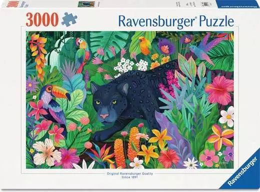 Ravensburger Pussel: Panther in Flowery Jungle 3000 Bitar, bild 4